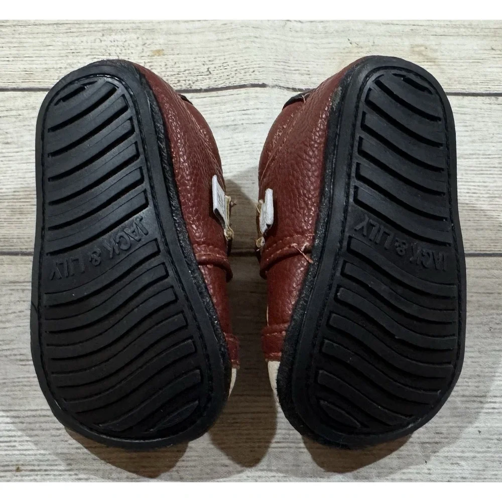 Adorable Jack and Lily Leather Baby Shoes My Mocs Fox Foxes EXCELLENT